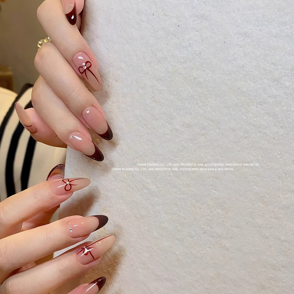 Thumbnail: New Crystal Bow Nail Stickers with Elegant Lines