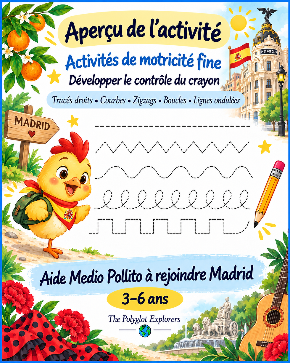 Aidez Medio Pollito à rejoindre Madrid par différents chemins