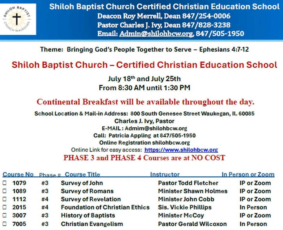 Christian Education Leadership School