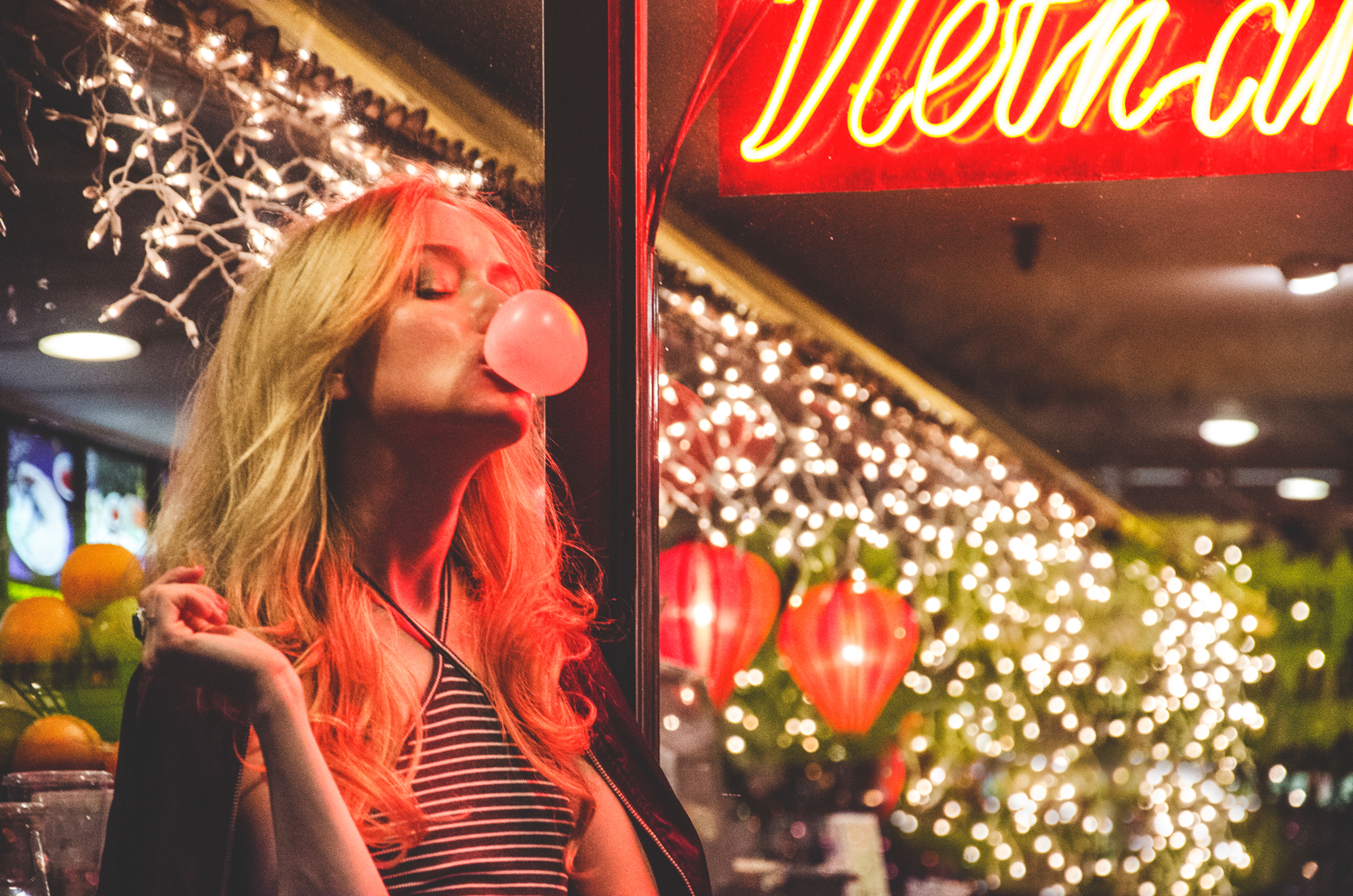 "Bubble Gum" 36x24 w/ frame