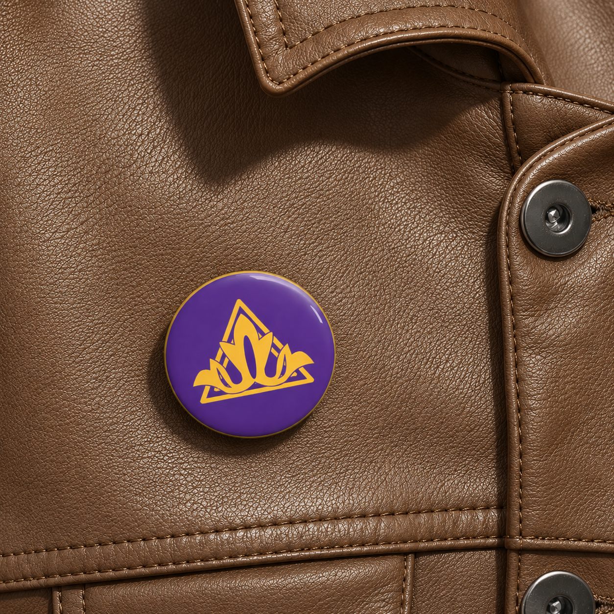Nobles Pin - (Gold & Purple) Regal Badge for Jackets, Hats and Bags