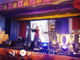 Stage Decoration & Walkway+ Lighting System+ Sound System+ LED Screen Display+ Live Band+ Emcee