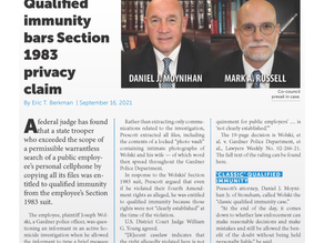Lawyers Weekly Qualified Immunity Article