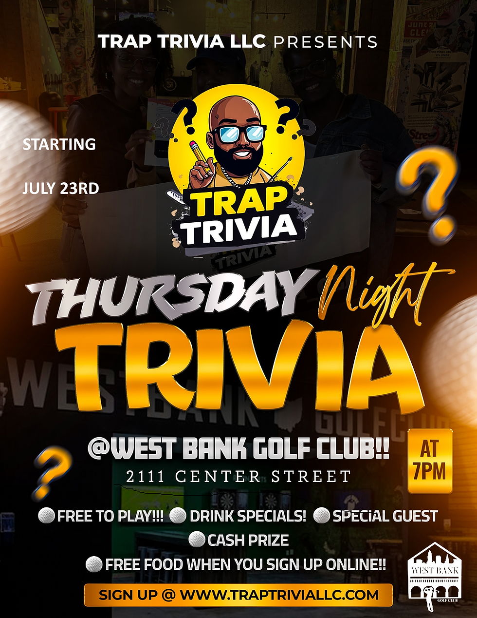 THURSDAY NIGHT TRIVIA - WEST BANK GOLF CLUB