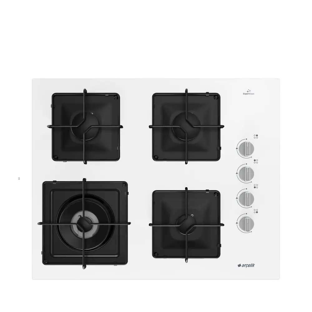 Arçelik OCD K 651 EWB Gazlı Cam Tablalı Ocak