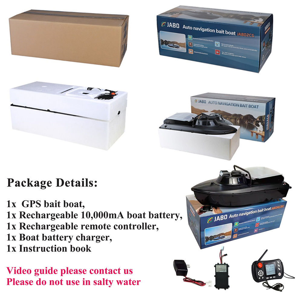 Thumbnail: 7.4V JABO2BG 2 in 1 Bait Boat with Fish Finder for Carp Fishing