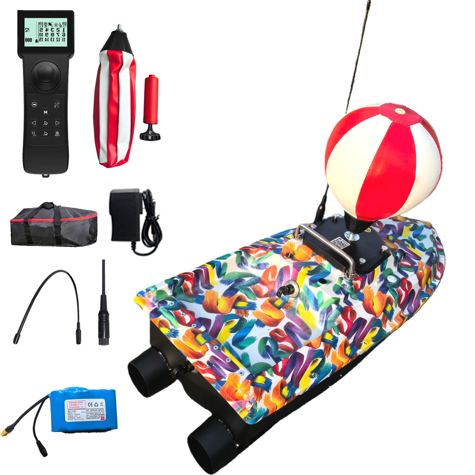 12V SurfCaster Pro Brushless Motor Top Speed RC Bait Boat For Surf Fishing