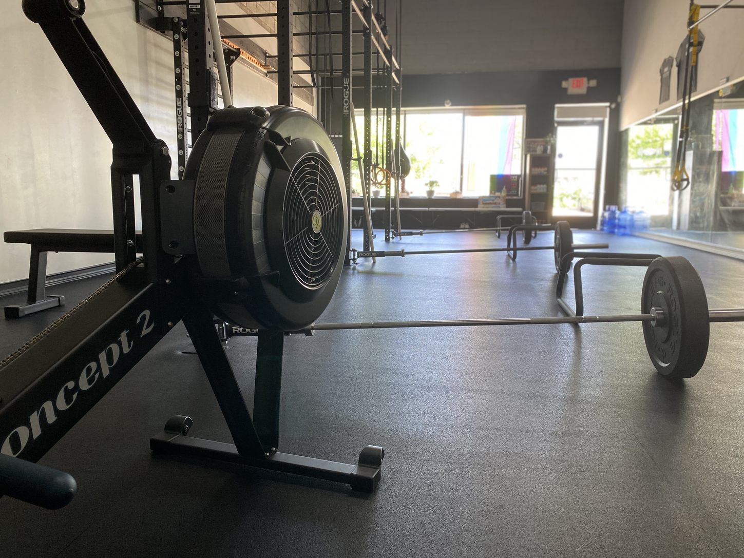 The equipment and studio space of Brain Meets Brawn, a private sports medicine and physical therapy clinic.