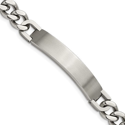 Thumbnail: Stainless Steel Brushed And Polished With .5in Ext 8.5in ID Bracelet