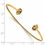 Thumbnail: Leslie's 14K Polished And Textured Love Knot Flexible Cuff Bangle