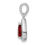 Thumbnail: Sterling Silver Rhodium-Plated Red And Clear CZ Pendant