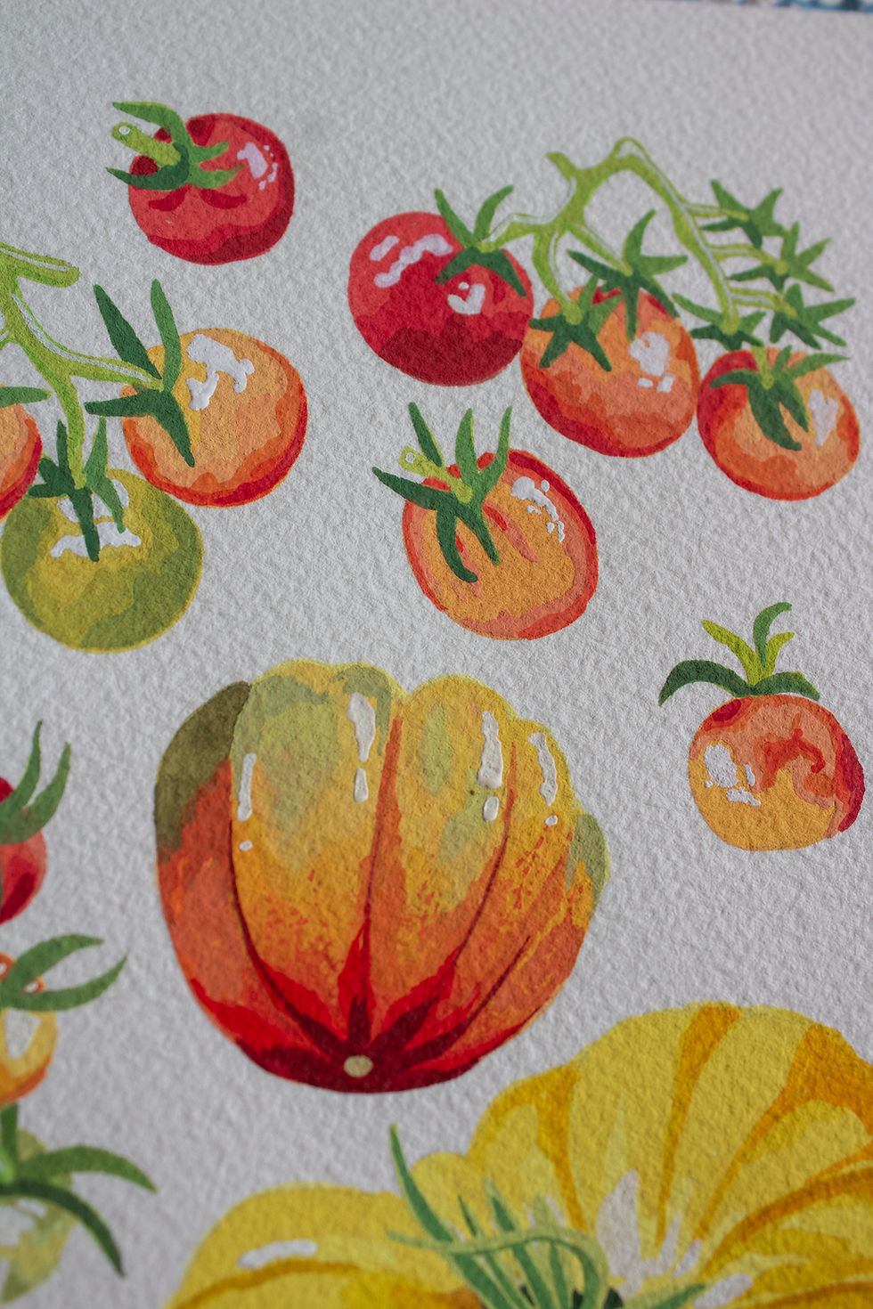 Thumbnail: Original Painting: Tomato Collage