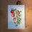 Thumbnail: Cherry Tomatoes Gouache Painting #2 – Red, Orange, Green – 5x7 on Cotton