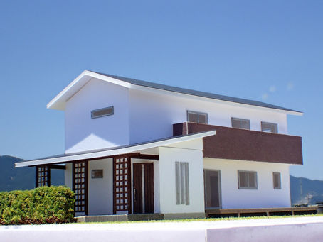 建築模型　O邸住宅カラー模型の製作　１