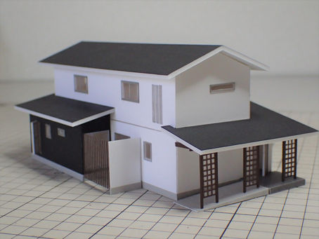 建築模型　O邸住宅カラー模型の製作　２