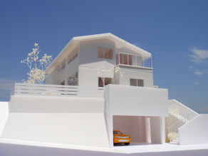 建築模型　Ｊ社様　Ｔ邸白模型の製作　５