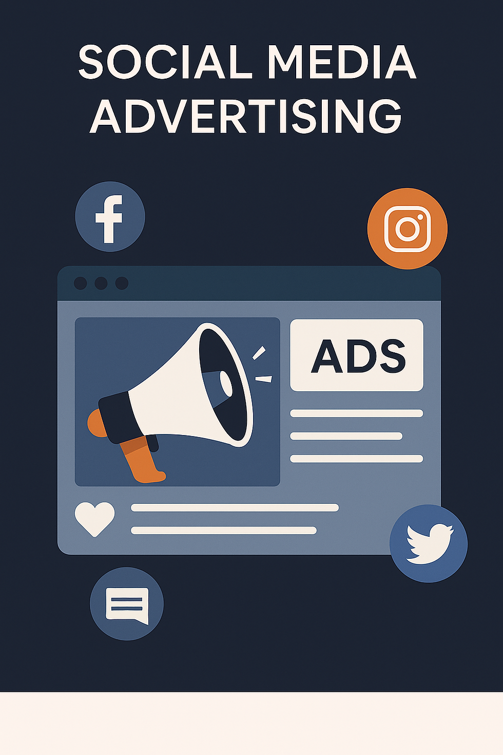 Social Media Advertising campaign illustration