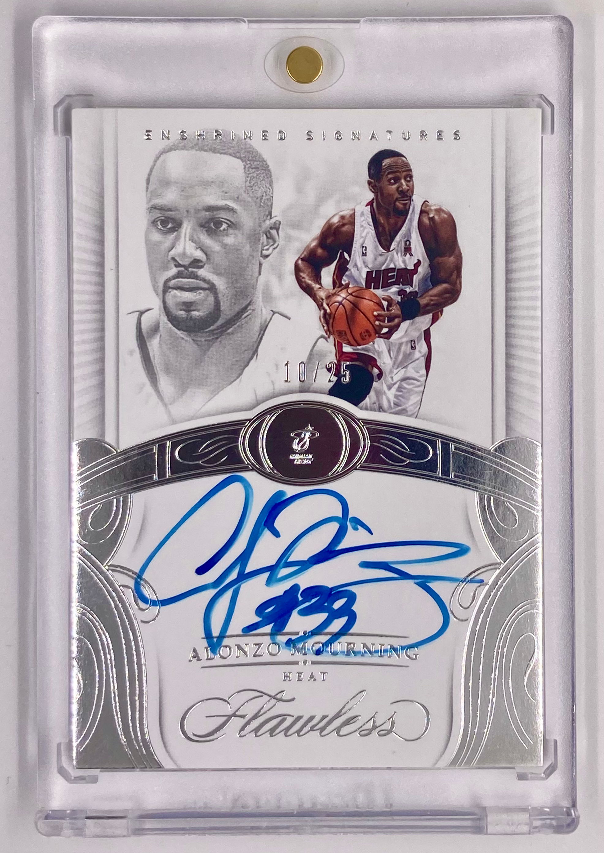 ALONZO MOURNING - Flawless Enshrined Signatures Autograph #/25