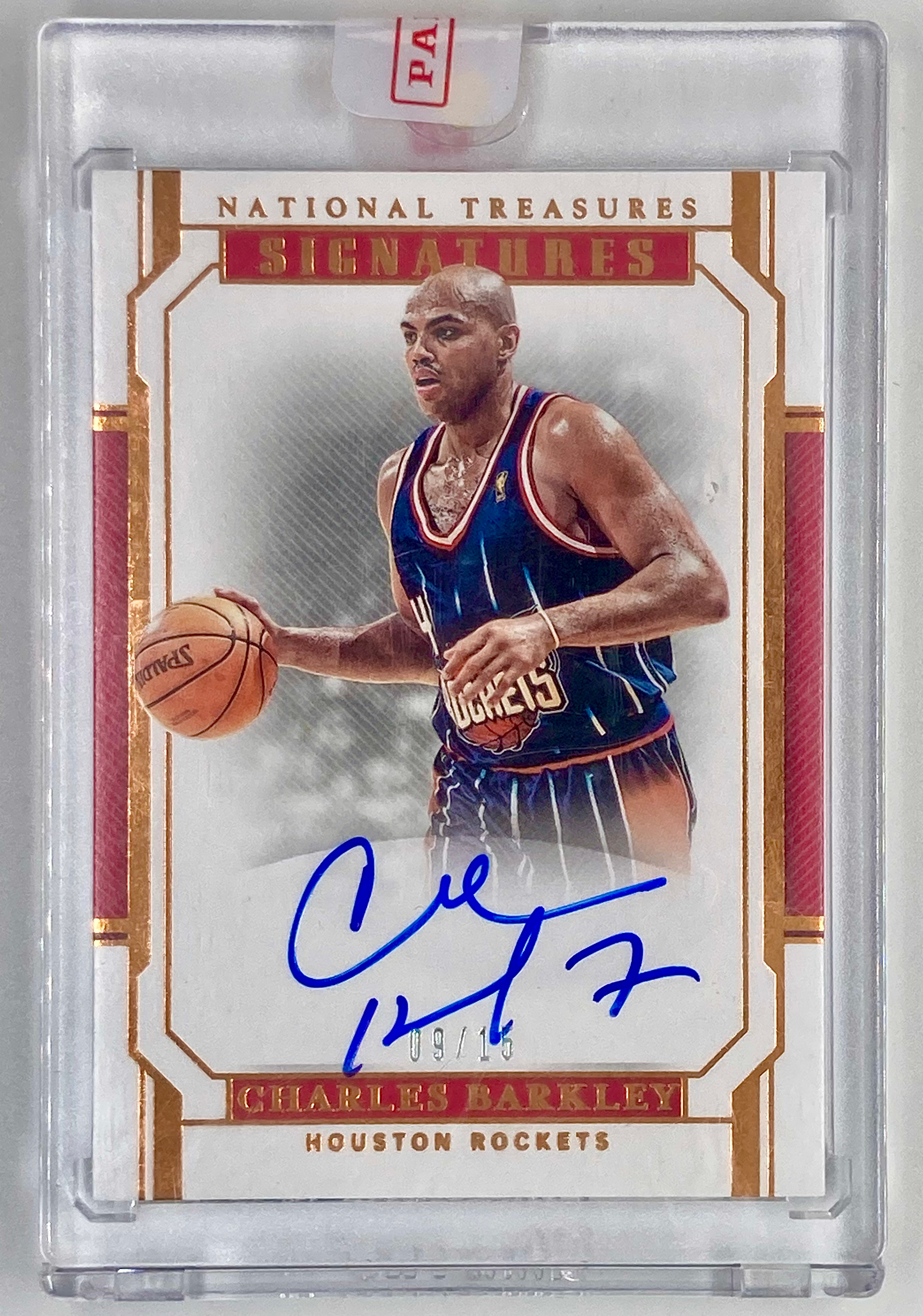 CHARLES BARKLEY - National Treasures Signatures Autograph Sealed #/15