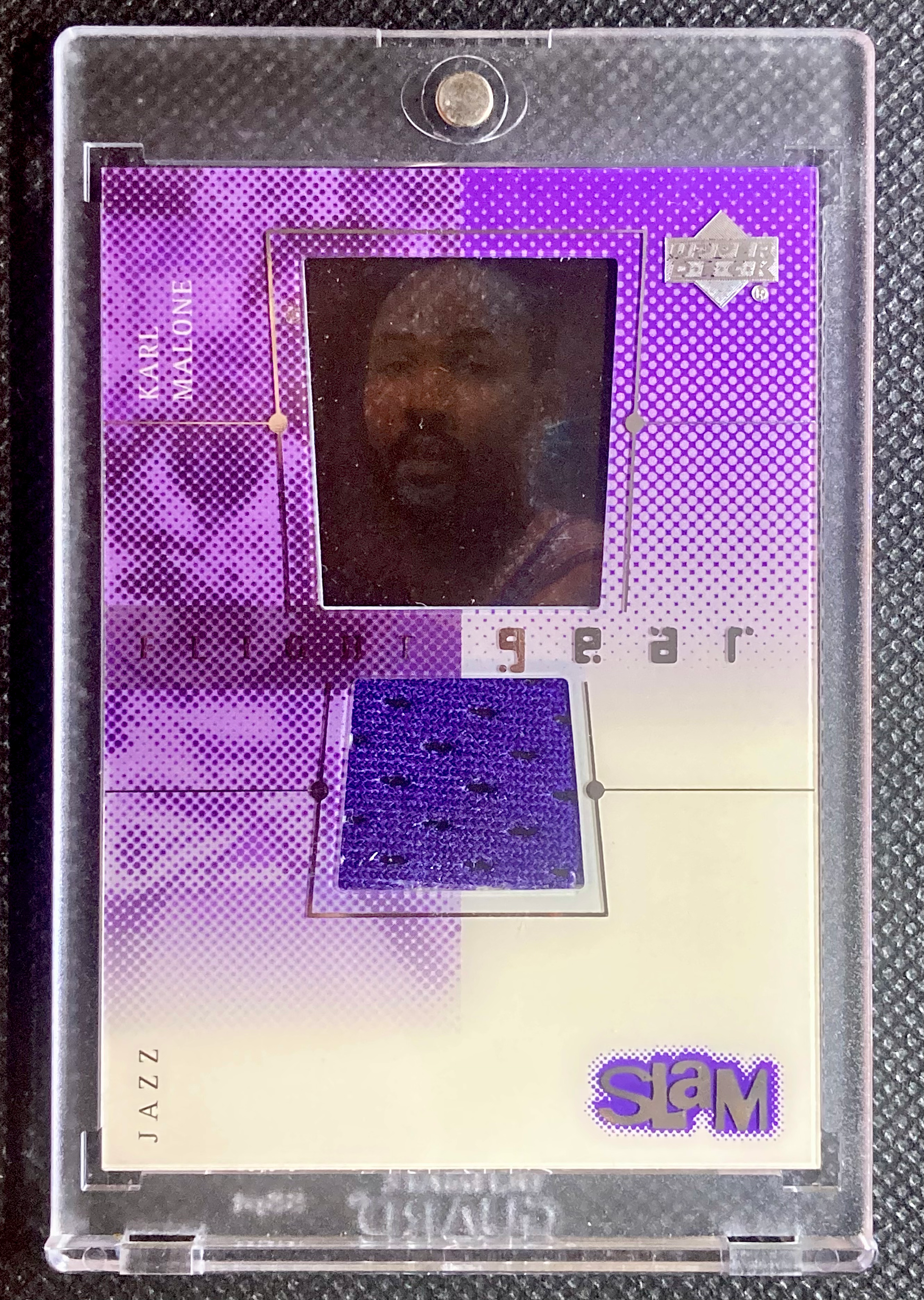 KARL MALONE - Upper Deck SLAM Flight Gear Game-Worn Jersey 