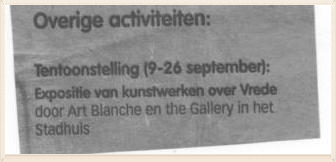vredesweek art blanche