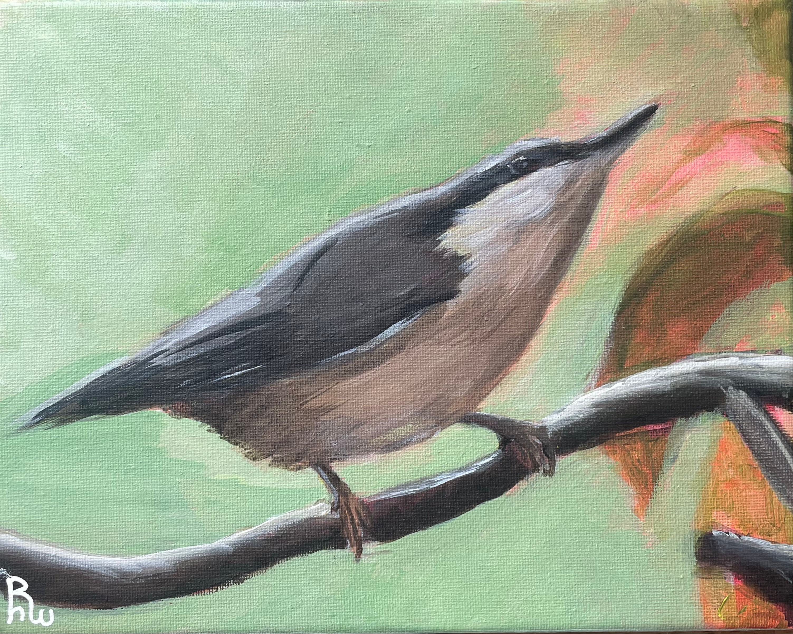 nötväcka (nuthatch) 8x10"