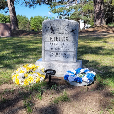 Kiepek family headstone
