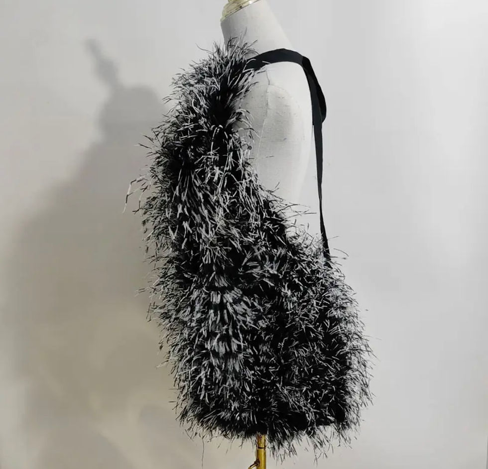 Thumbnail: Meraj Real Ostrich Feather Dress