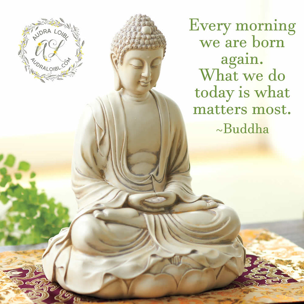 Every morning we are born again. What we do today is what matters most. Buddha... - Audra Loibl, Psychic Medium & Intuitive Coach