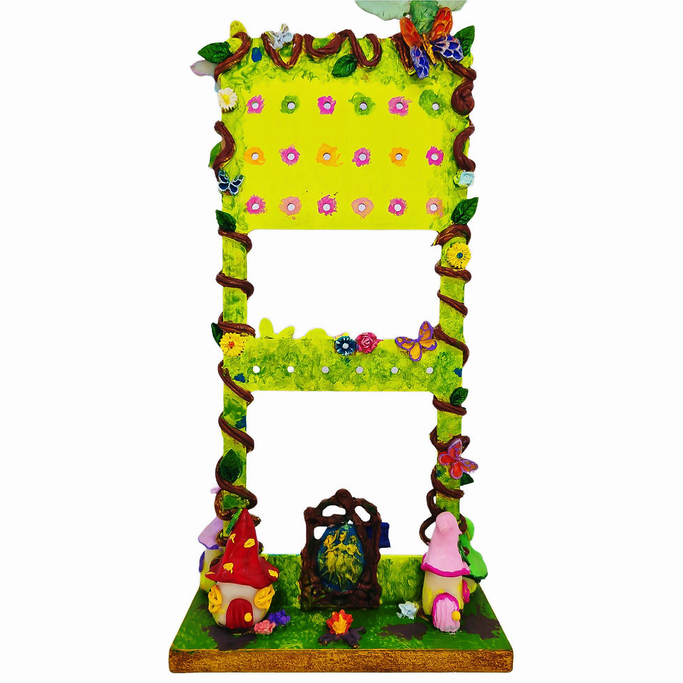 Organizador de Aretes "Jardín de Gnomos"