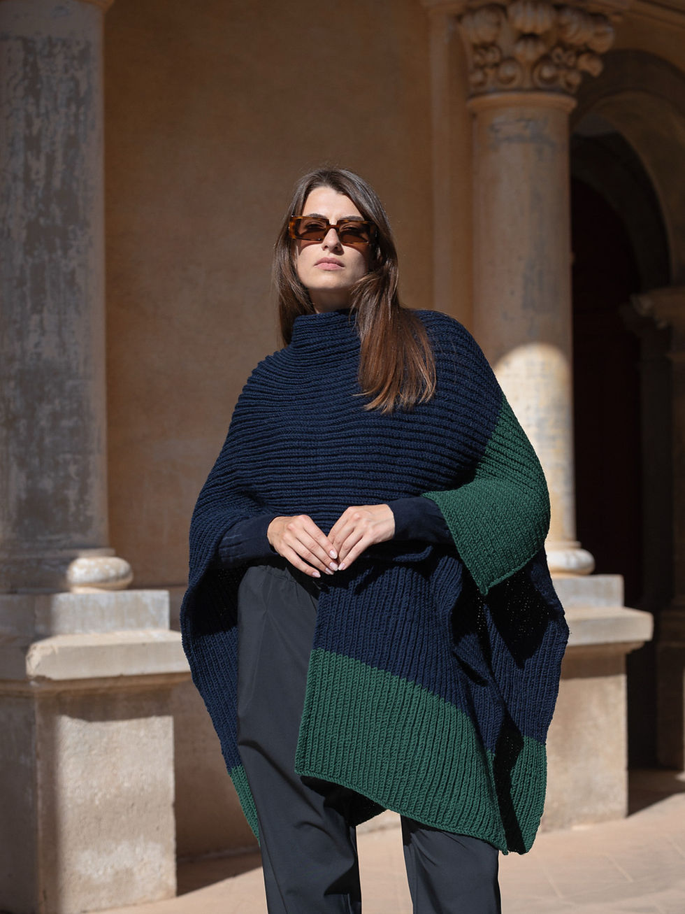Thumbnail: ALIX Poncho Navy Blue