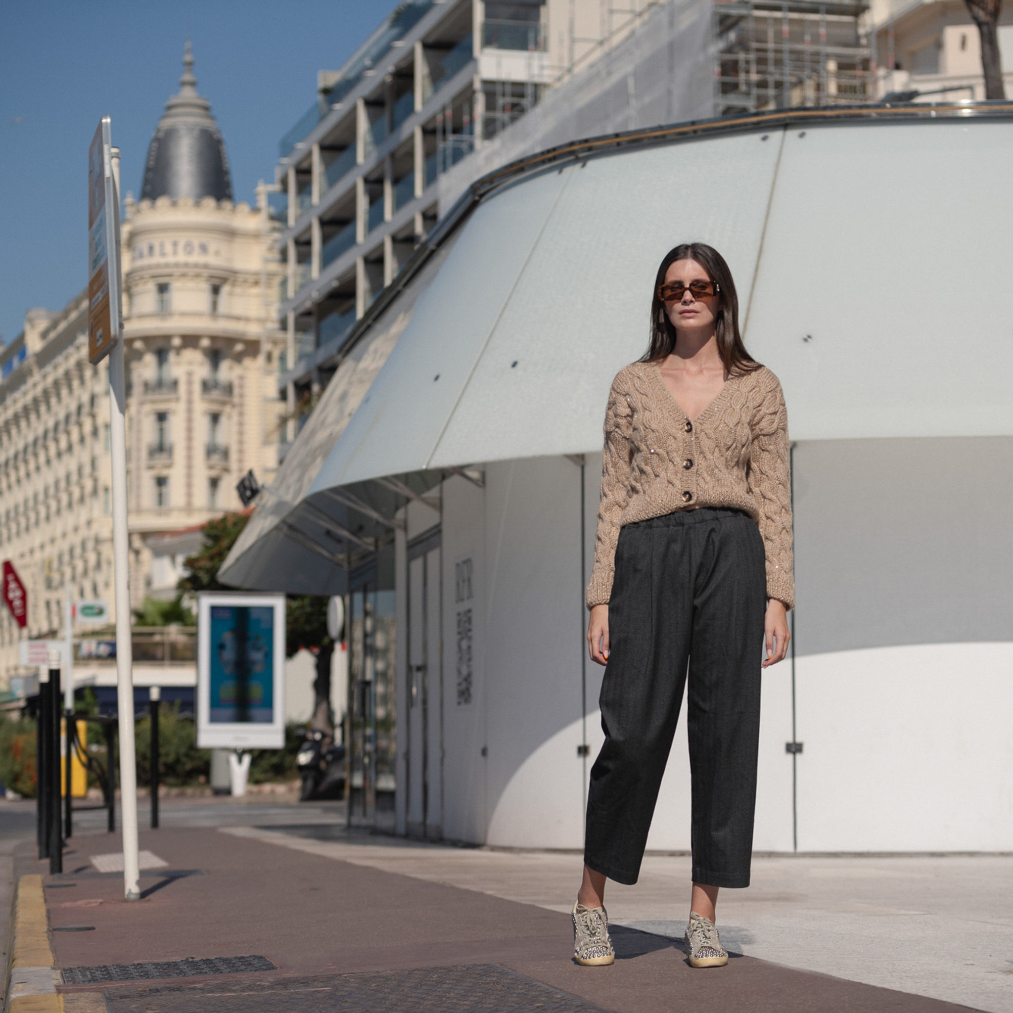 Brandi Sequined and Glittery Cardigan