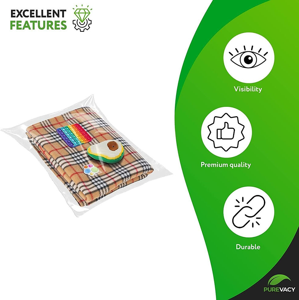 Thumbnail: Clear Poly Bags for Clothing 30x40; Pack of 250 Non-Sticky Plastic Bags for Ship