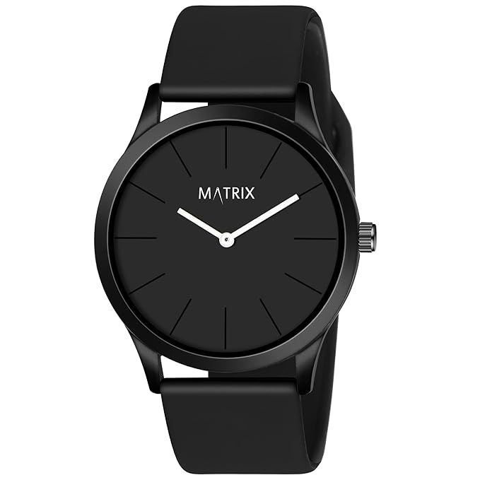 Matrix Minimalist Dial with Softest Silicone Strap Analog Wrist Watch for Men &
