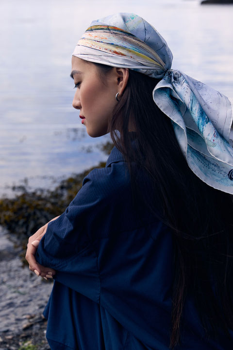 Shooting professionnel sur la côte bretonne pour marque de prêt à porter haut de gamme