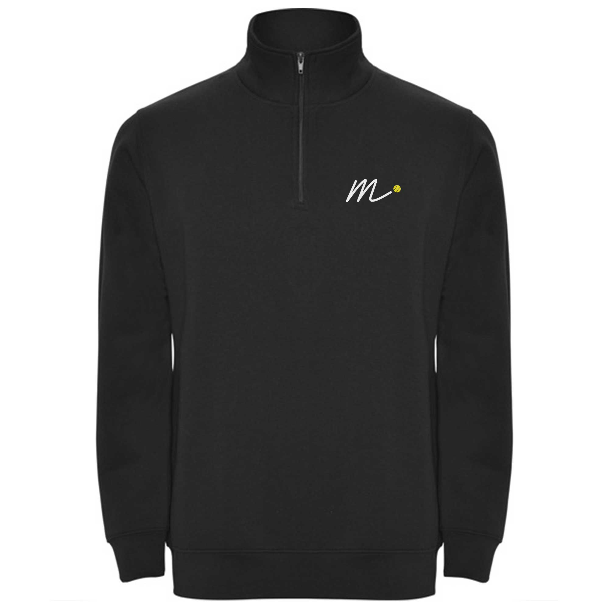 M Padel 1/4 Zip Sweater Zwart - Unisex