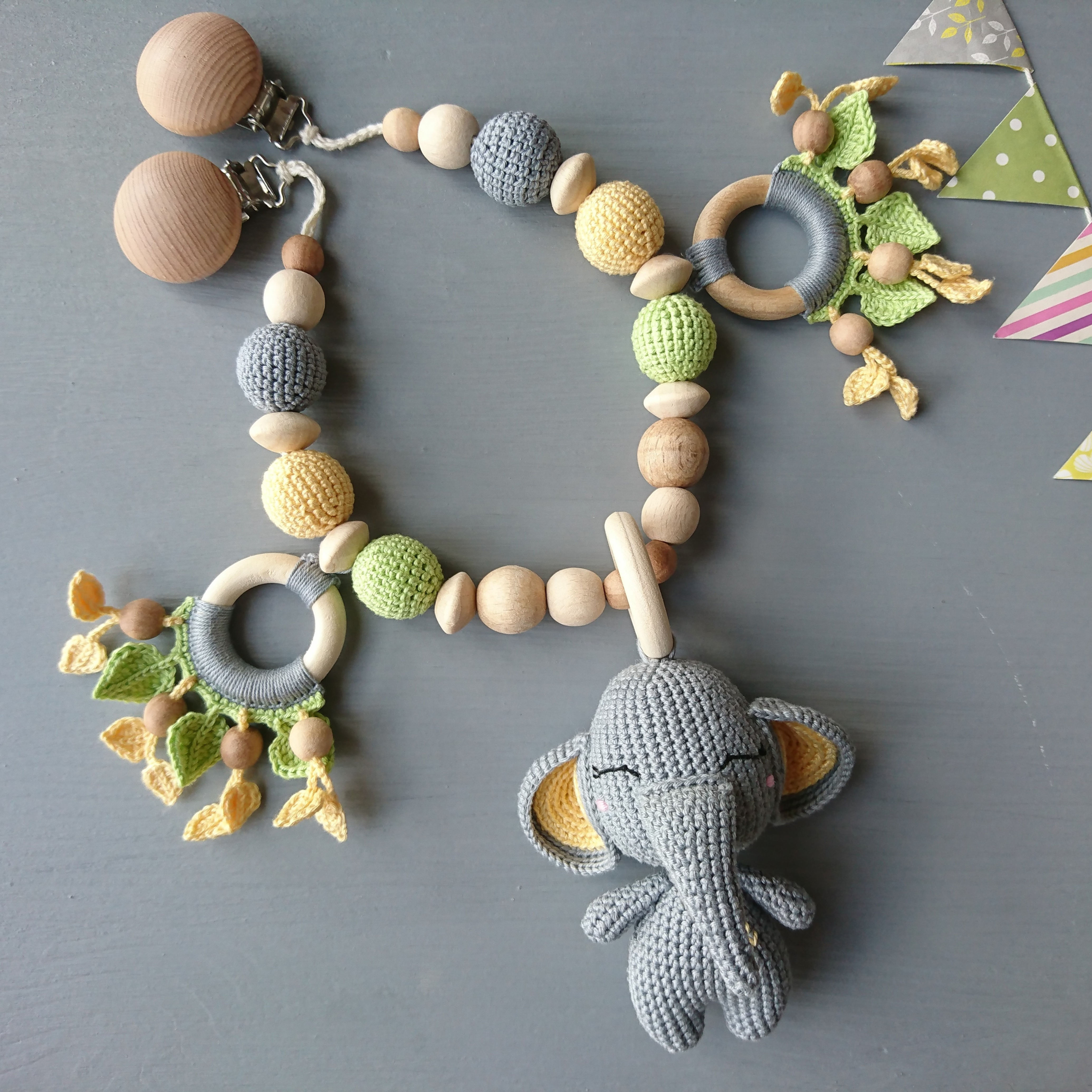 Stroller Chain with Elephant