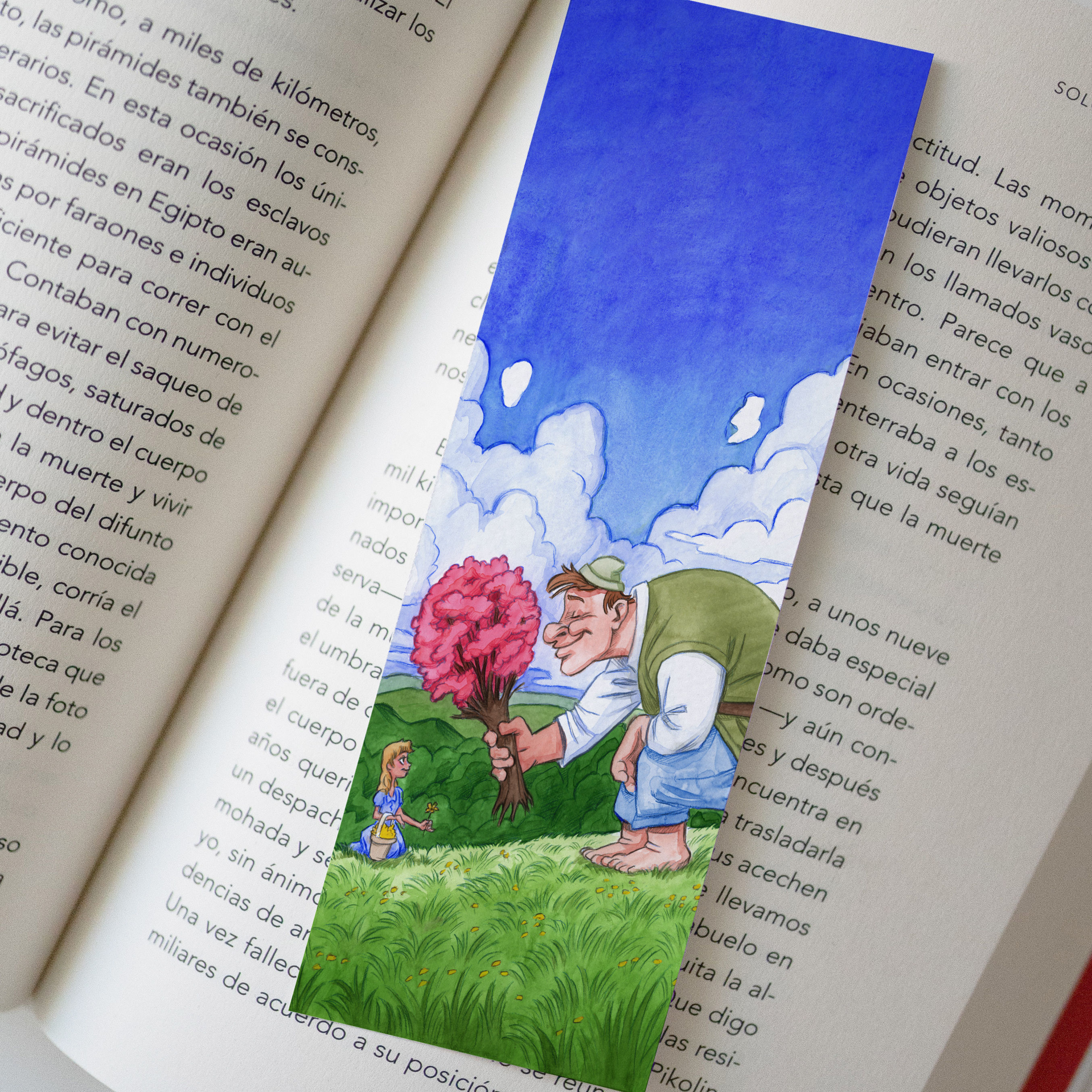 Bookmark - Giant giving a tree