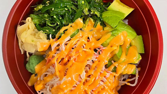 Spicy crab salad bowl