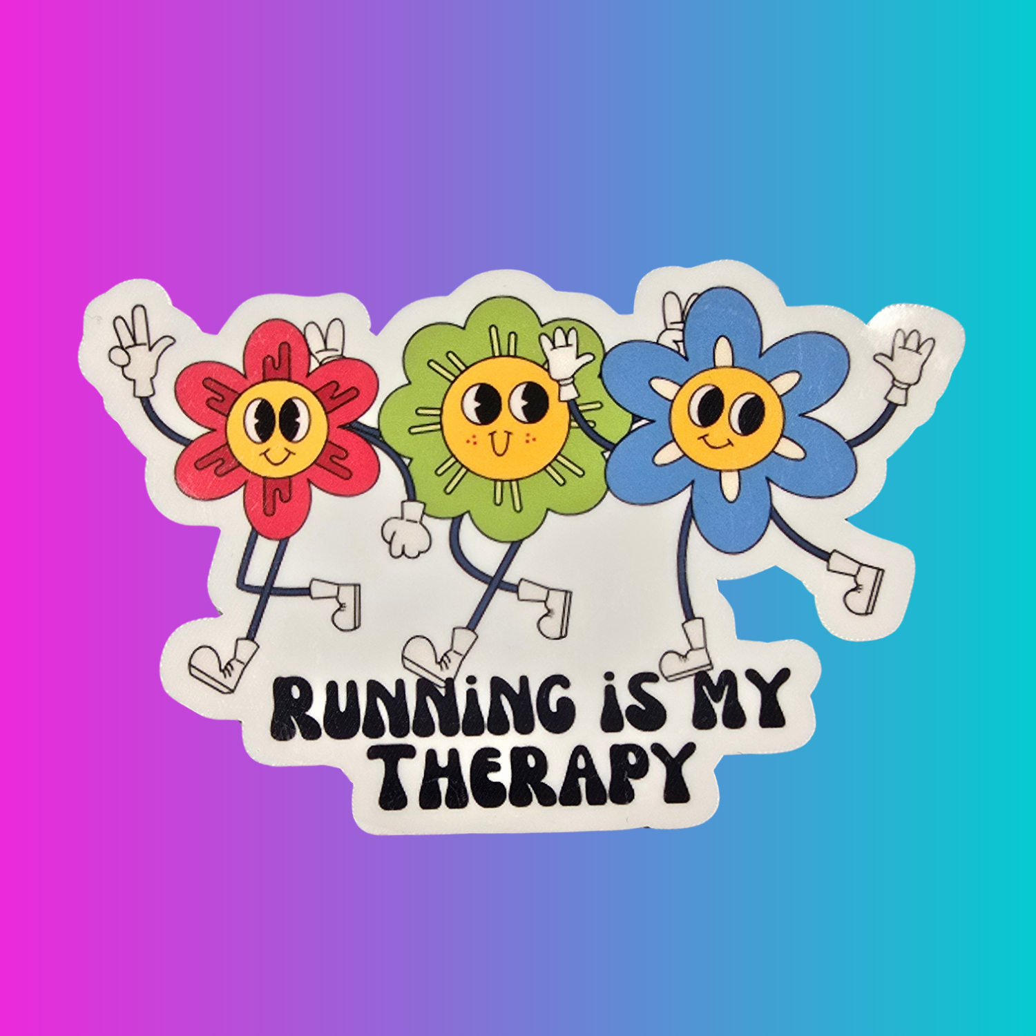 Running is My Therapy Sticker