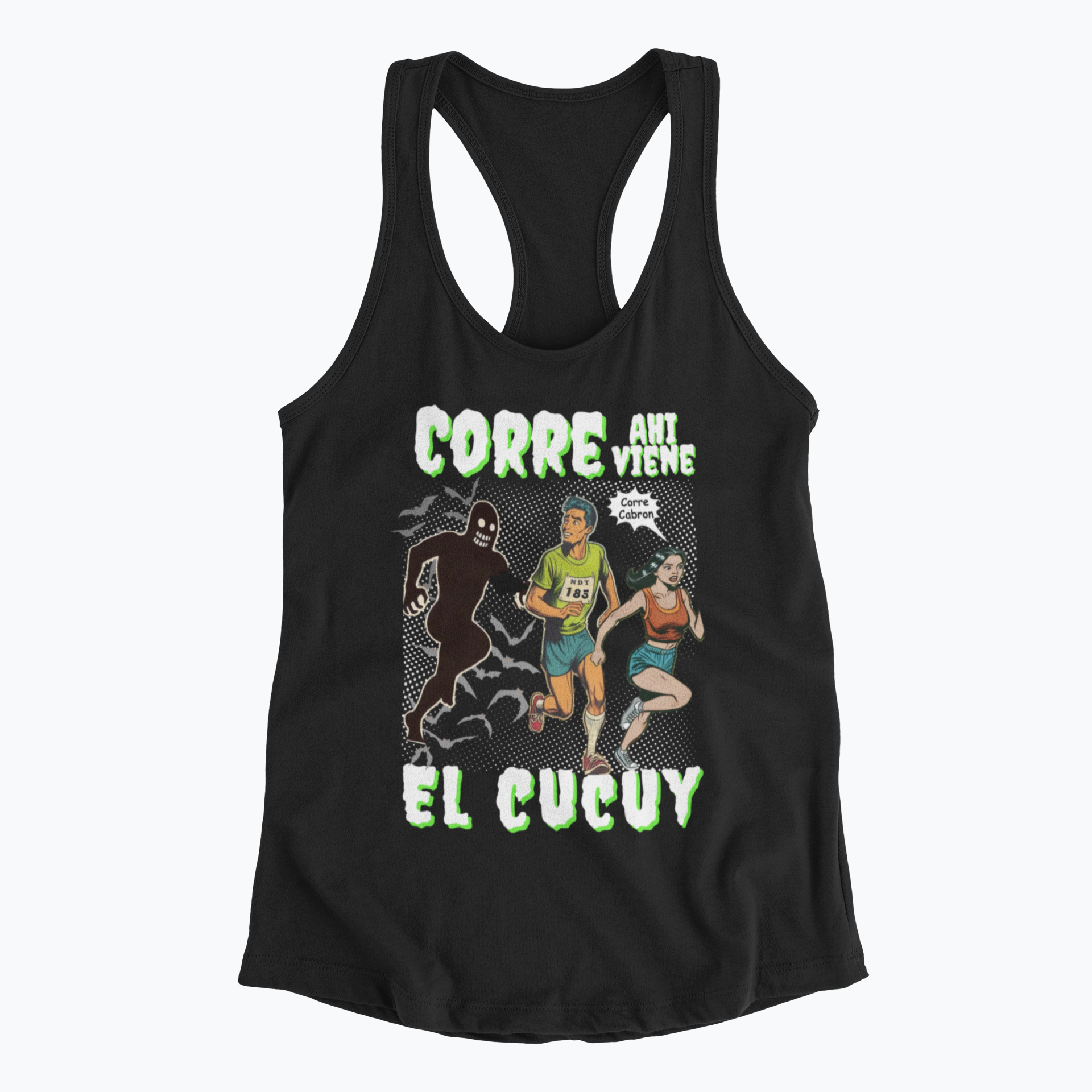 Corre Ahi Viene El Cucuy Women's Racerback