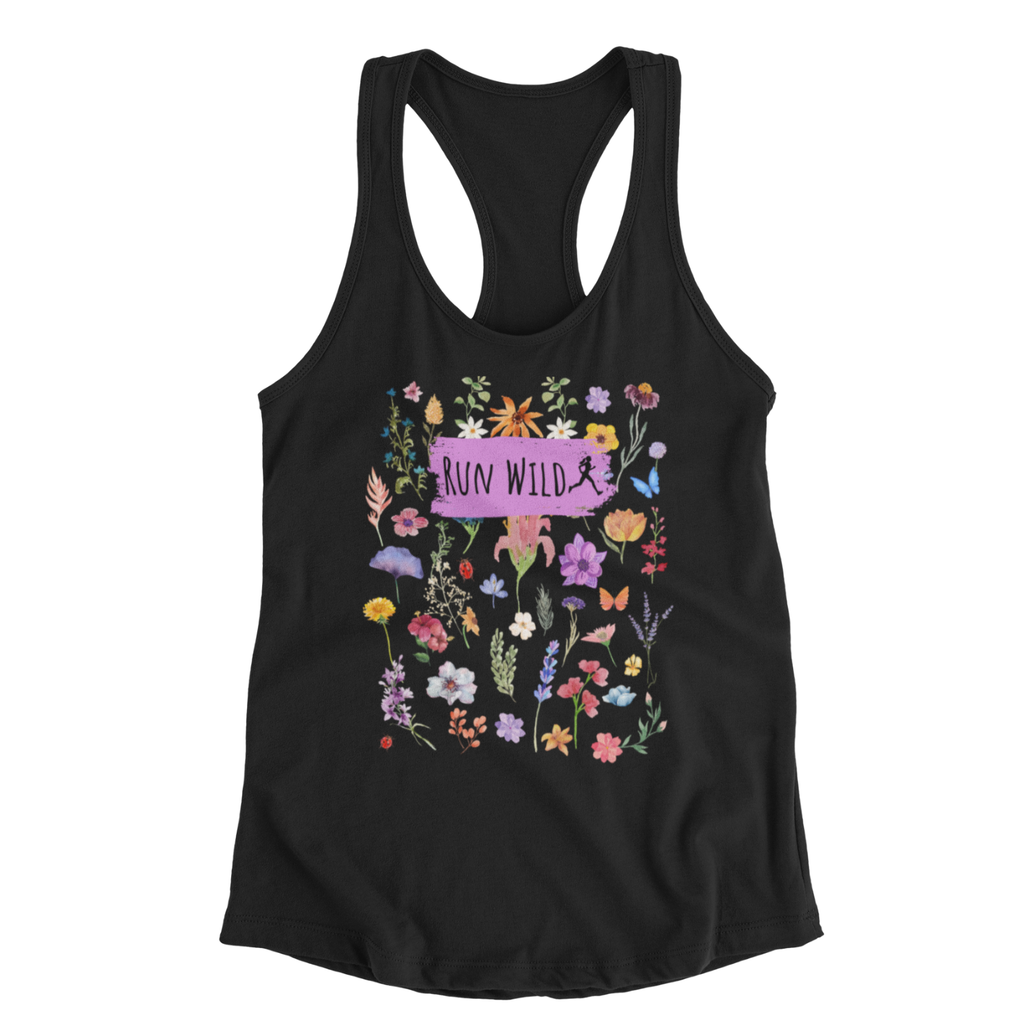 Run Wild-Floral Women's Racerback