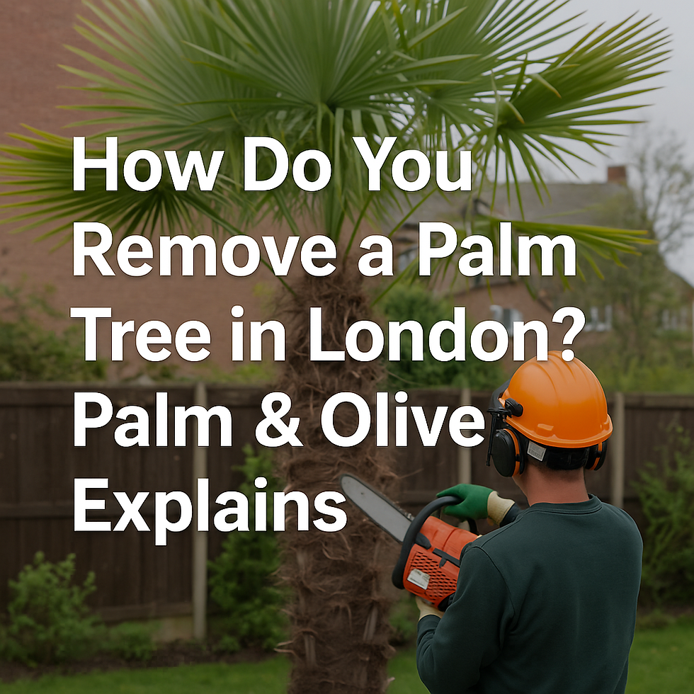 palm tree removal done by palm and olive in london in the uk