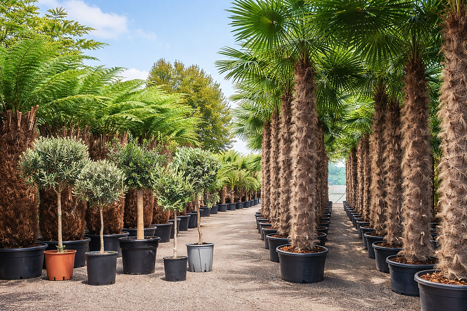 Palm and olive _ shop _ palm trees, olive trees, tree ferns and teak garden furniture for
