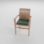 Thumbnail: Set of 4 Oxford Teak Stacking Chairs for sale in a uk garden center