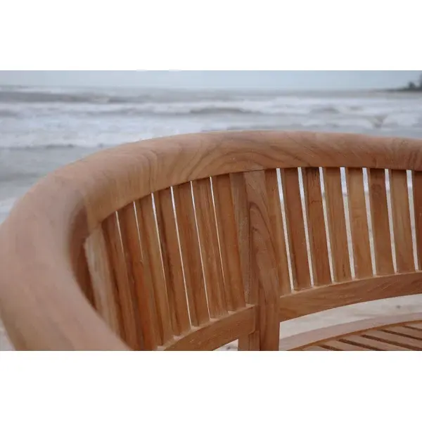 Thumbnail: Premium Teak Banana Lounge Set in a UK patio