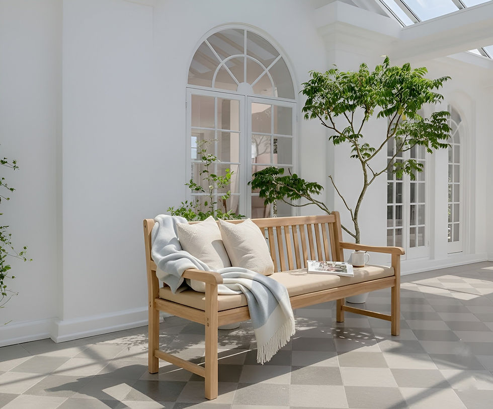 Thumbnail: Windsor 6ft teak Garden Bench for sale in a uk garden center