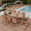 Thumbnail: Verona Teak Grand Oval Extending Dining Set 180-240cm with 8 Oxford Chairs