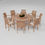Thumbnail: The Regal Teak Dining Set- 180cm Round Table with 8 Oxford Chairs and Lazy Susan
