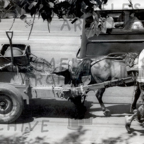 Korean War, transportation, horse and car, rural life, Seoul